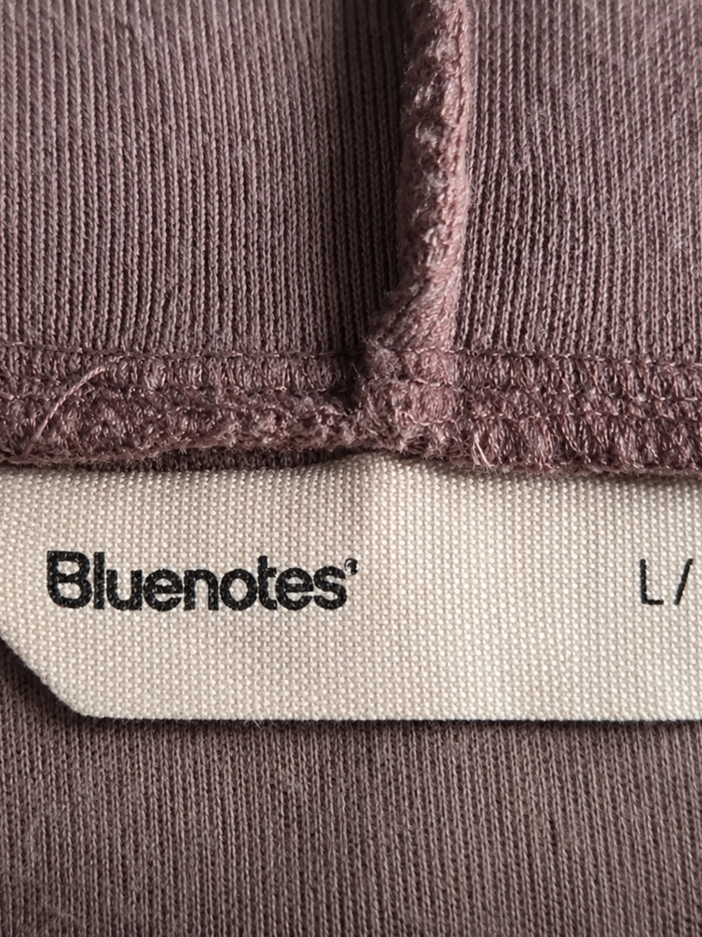 Bluenotes Velour Zip Hoodie Mauve Pink Cropped Soft Velvet Feel Size L - Picture 6 of 6